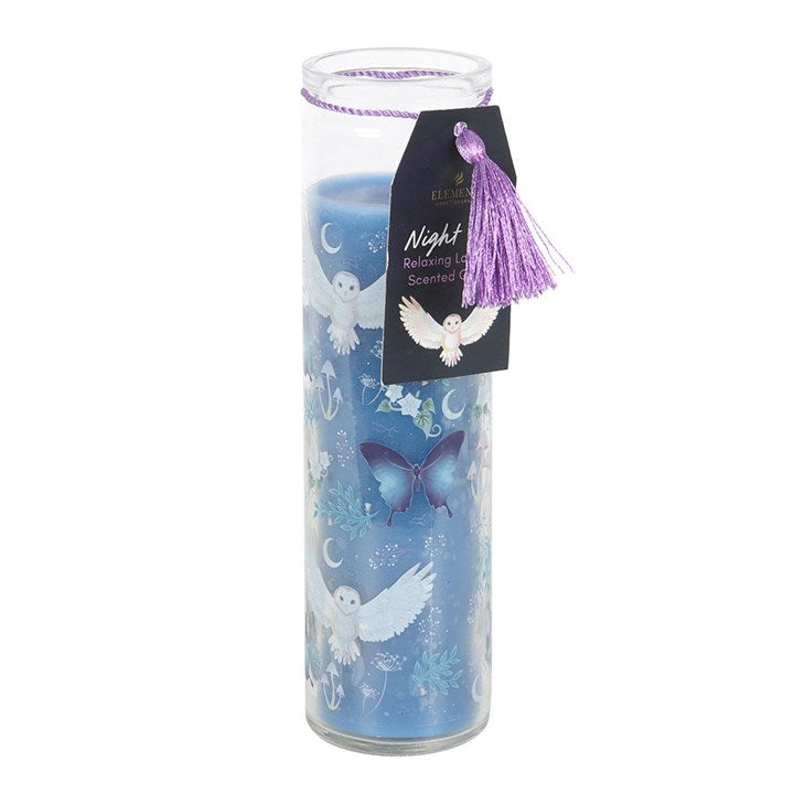Night Owl Lavender Tube Candle | Mystical Forest Scented Candle
