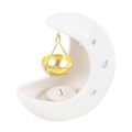 White Crescent Moon Oil Burner | Hanging Moon Wax Melt & Fragrance Oil Burner