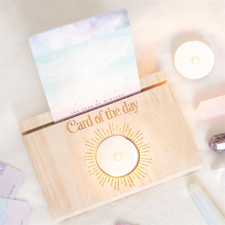 Natural Card of the Day Tarot Card Stand Tealight Holder |