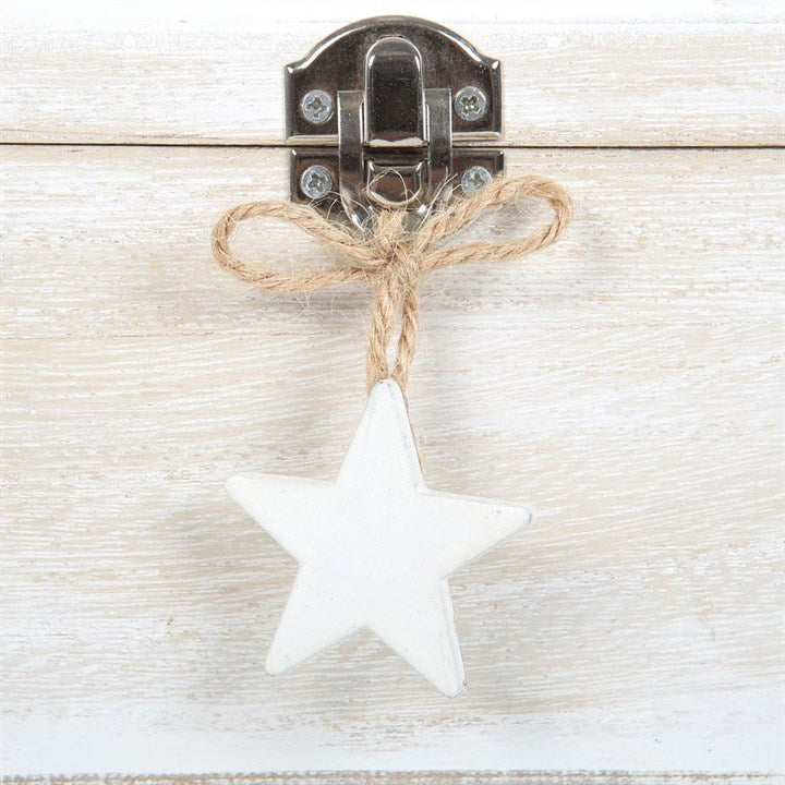 White Witch Spell Box | Wooden Storage Box for Spell Candles, Herbs & Ritual Tools