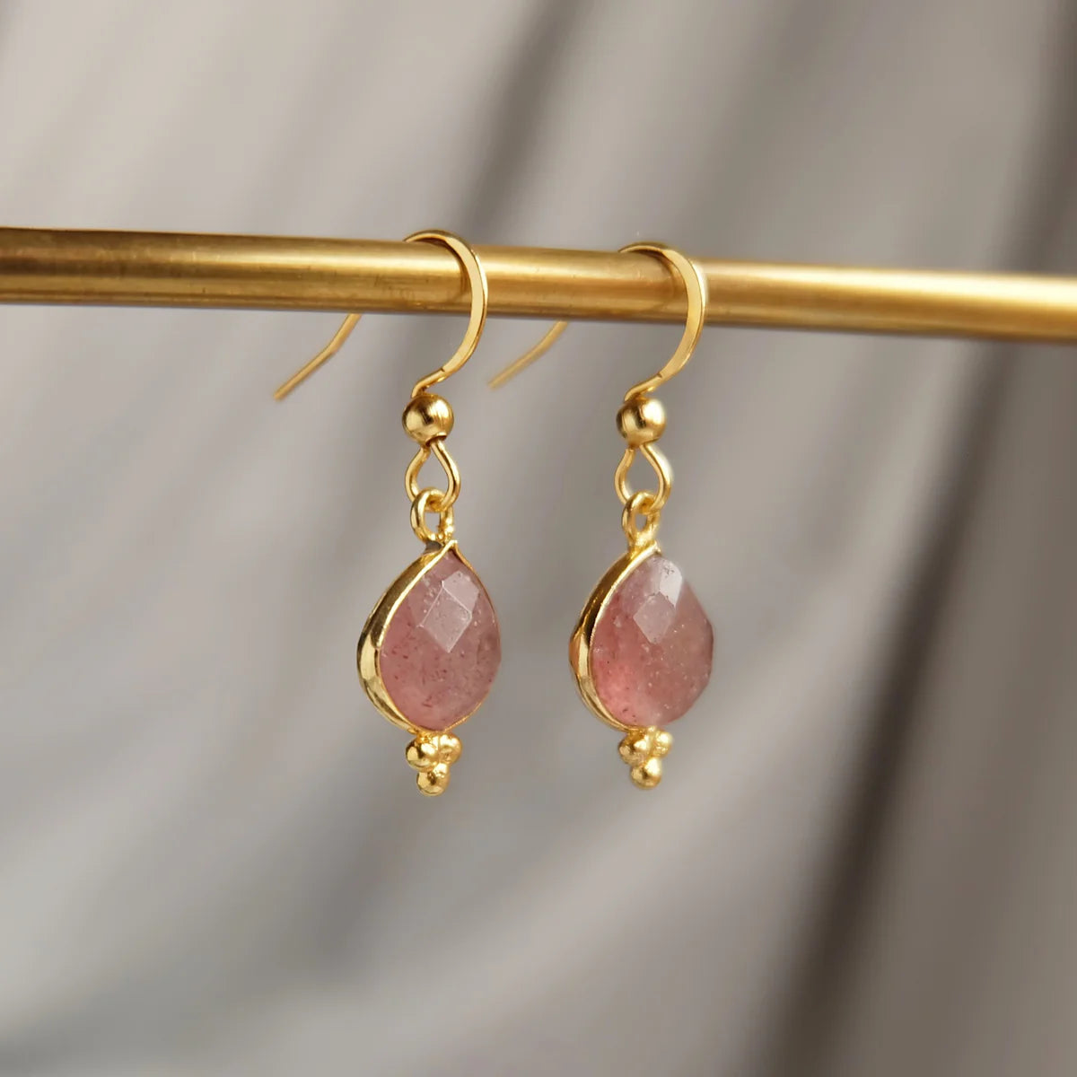 Strawberry Quartz Earrings