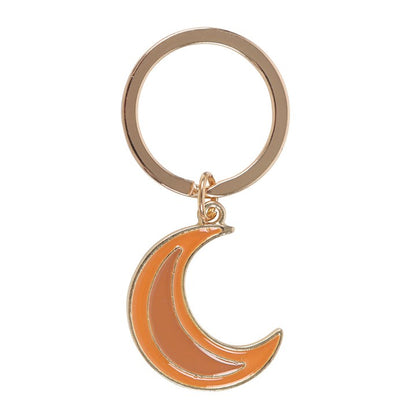 Autumn Magic Moon Keyring | Celestial Enamel Moon Keychain