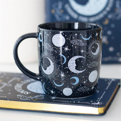 Blue Moon Print Mug | Celestial Moon Coffee Mug (500ml)
