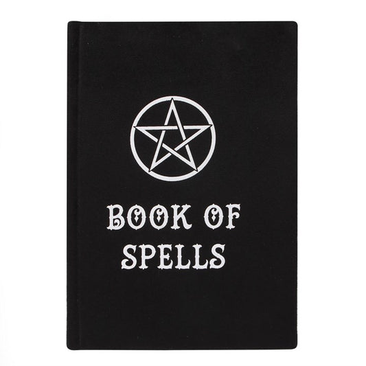Book of Spells Velvet A5 Notebook | Pentagram Witchcraft Journal