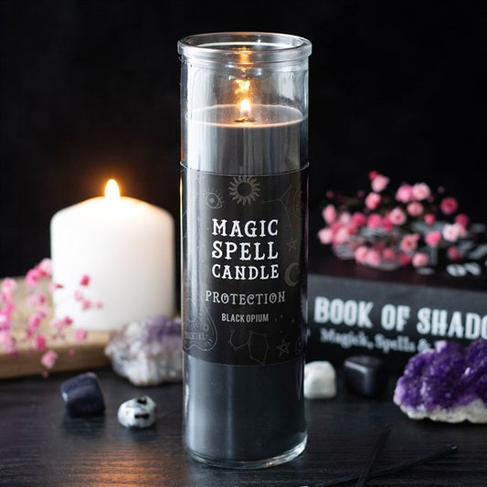 Protection Magic Spell Tube Candle | Opium Ritual Candle for Spiritual Protection