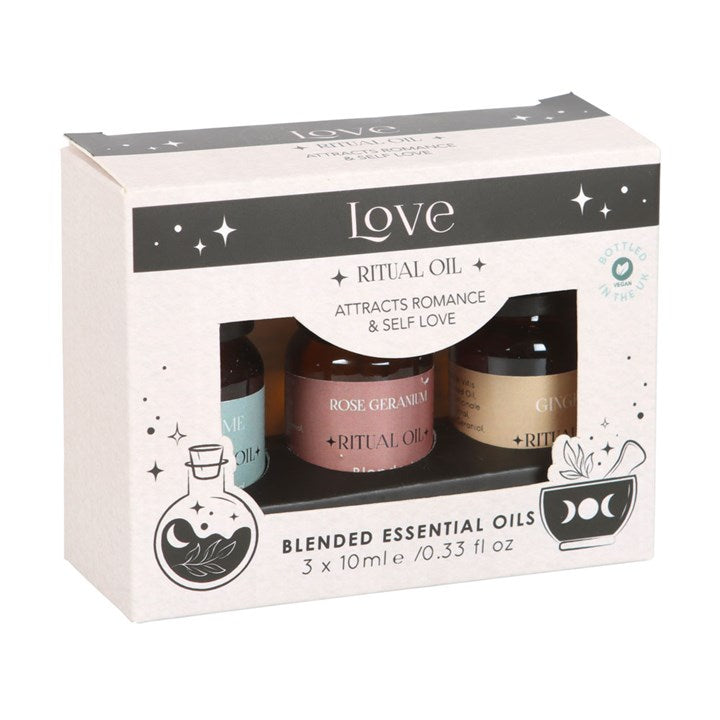 Love Ritual Essential Oil Set | Thyme, Rose Geranium & Ginger Blend (3 x 10ml)