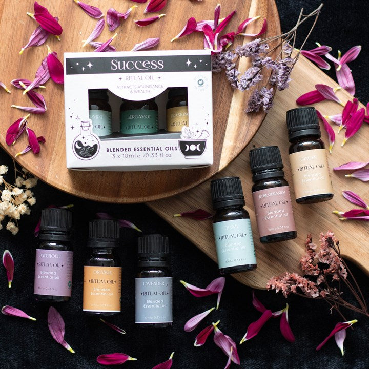 Love Ritual Essential Oil Set | Thyme, Rose Geranium & Ginger Blend (3 x 10ml)