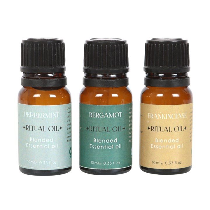 Success Ritual Essential Oil Set | Frankincense, Bergamot & Peppermint Blend (3 x 10ml)