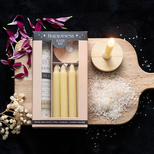 Happiness Ritual Bath Kit | Lemon & Ginger Spell Bath with Candles