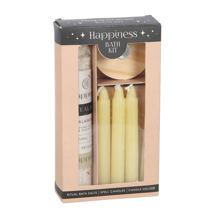 Happiness Ritual Bath Kit | Lemon & Ginger Spell Bath with Candles