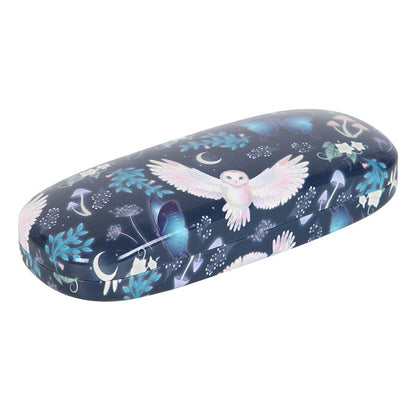 Night Flight Owl Glasses Case | Mystical Owl & Moon Hard Shell Eyewear Case