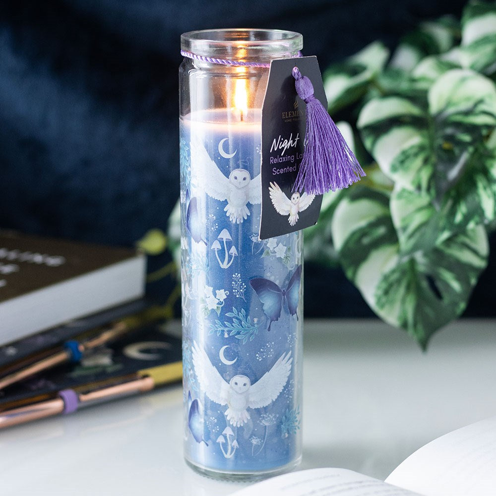 Night Owl Lavender Tube Candle | Mystical Forest Scented Candle