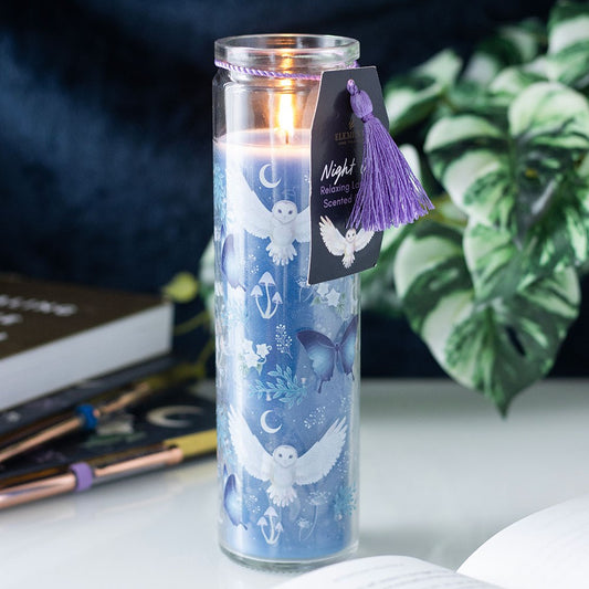 Night Owl Lavender Tube Candle | Mystical Forest Scented Candle