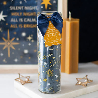 Starry Night Cinnamon & Blackberry Tube Candle | Celestial Scented Candle
