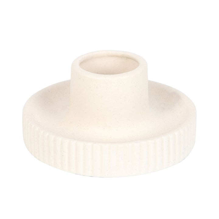 Cream Ribbed Smudge Bowl | Ceramic Sage & Incense Cleansing Bowl