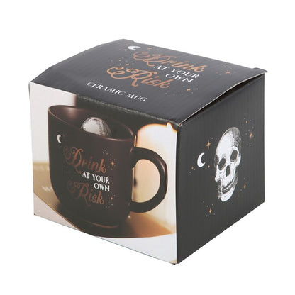 Drink At Your Own Risk Mug | Gothic Oversized Teacup Mug (360ml)