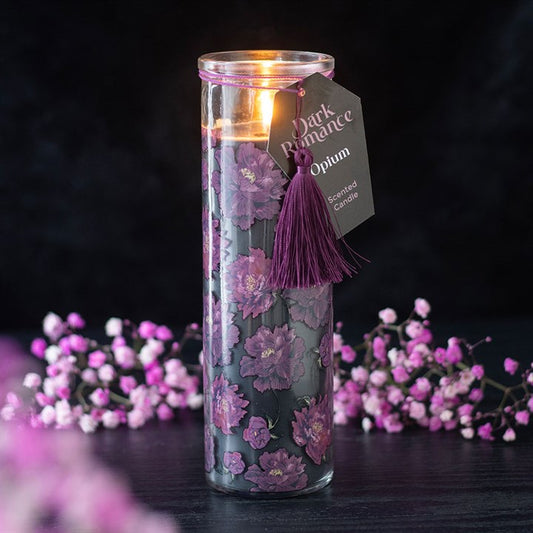 Dark Romance Opium Scented Tube Candle | Gothic Ritual Candle