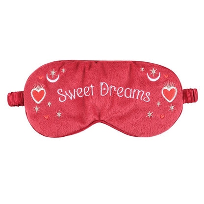 Sweet Dreams Velvet Sleep Mask | Moon & Heart Relaxation Eye Mask