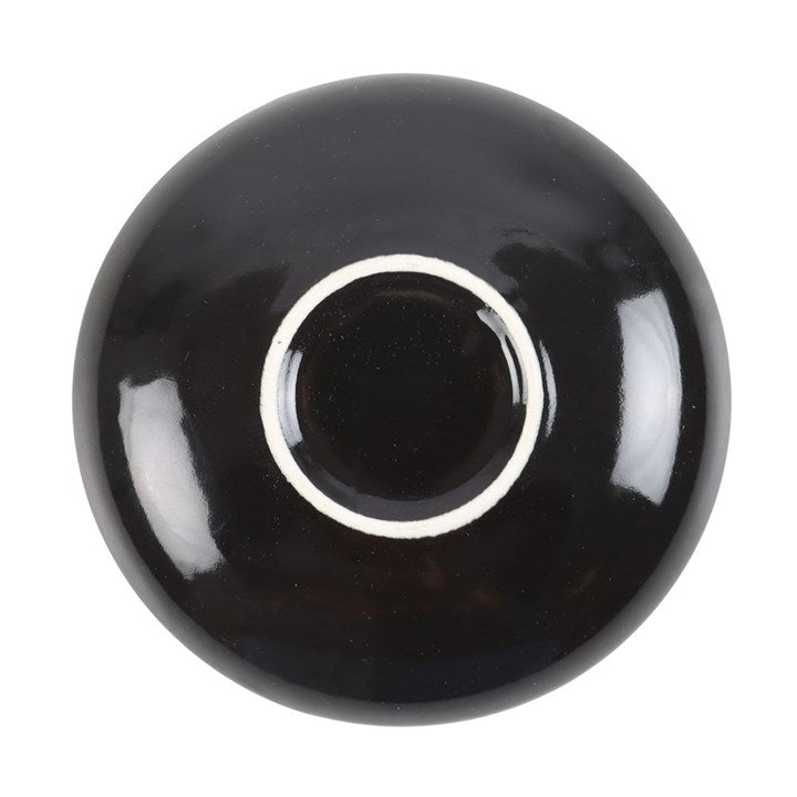 Round Black Talking Board Trinket Dish |  Gothic Homeware Spirits Black and gold ceramic dish