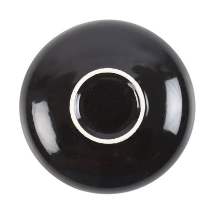Round Black Talking Board Trinket Dish |  Gothic Homeware Spirits Black and gold ceramic dish