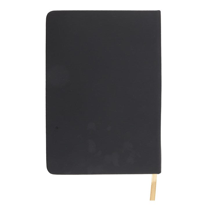 Black Talking Board A5 Notebook | Mystical Spirit Board Journal with Gold Foil Pages