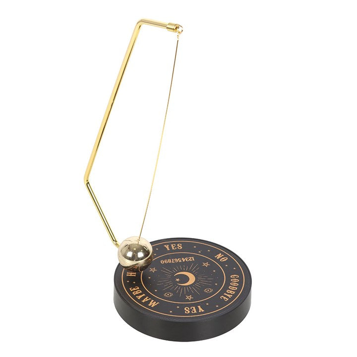 Talking Board Pendulum Decision Maker 🔮 | Black & Gold Spirit Board | Mystical Yes/No Fortune Teller | Enchanting Desktop Divination Decor | Gothic Witchy Gift