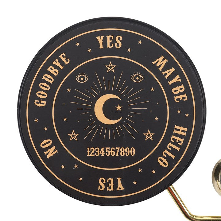 Talking Board Pendulum Decision Maker 🔮 | Black & Gold Spirit Board | Mystical Yes/No Fortune Teller | Enchanting Desktop Divination Decor | Gothic Witchy Gift