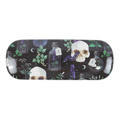 Venom & Vines Gothic Glasses Case | Skull, Serpent & Botanical Print Eyewear Case