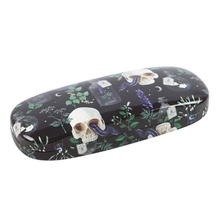 Venom & Vines Gothic Glasses Case | Skull, Serpent & Botanical Print Eyewear Case
