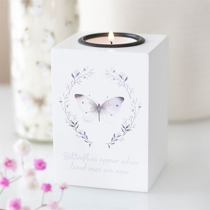 Butterflies Appear Tealight Holder | Butterfly Memorial Candle Holder