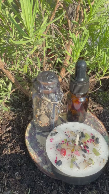 Protection Spell Jar Candle Oil set