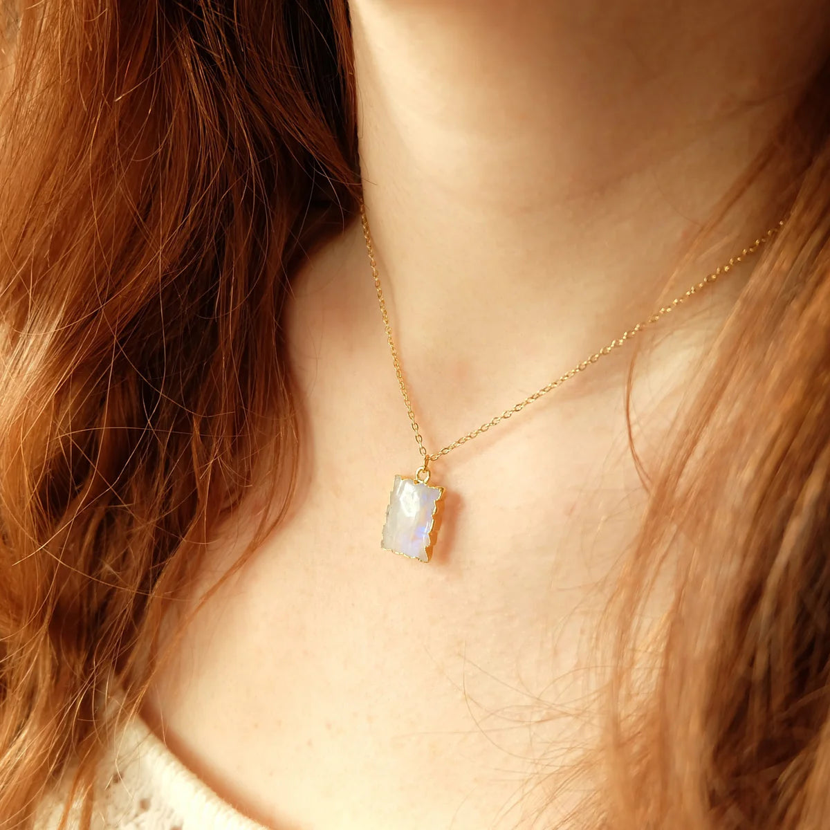 Raw Moonstone Necklace