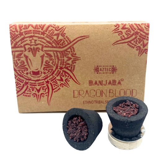 Banjara Ethno Tribal Resin Cups - Dragons Blood  | resin incense increase spell power