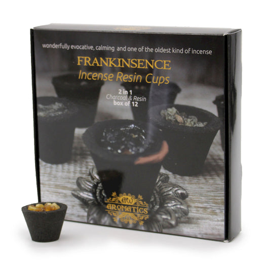 Box of 12 Resin Cups - Frankincense | incense relaxation meditation self care